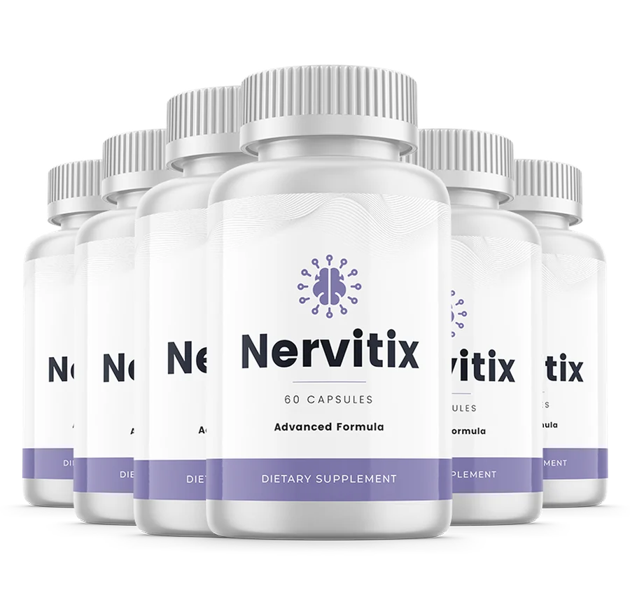 Nervitix nerve support supplement, 6 Bottle Bundle, 60 capsules per bottle — 180 day supply
